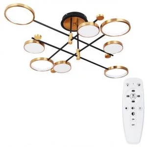 Потолочная люстра ARTE LAMP HOLLY Медный||Черный A1364PL-8PB