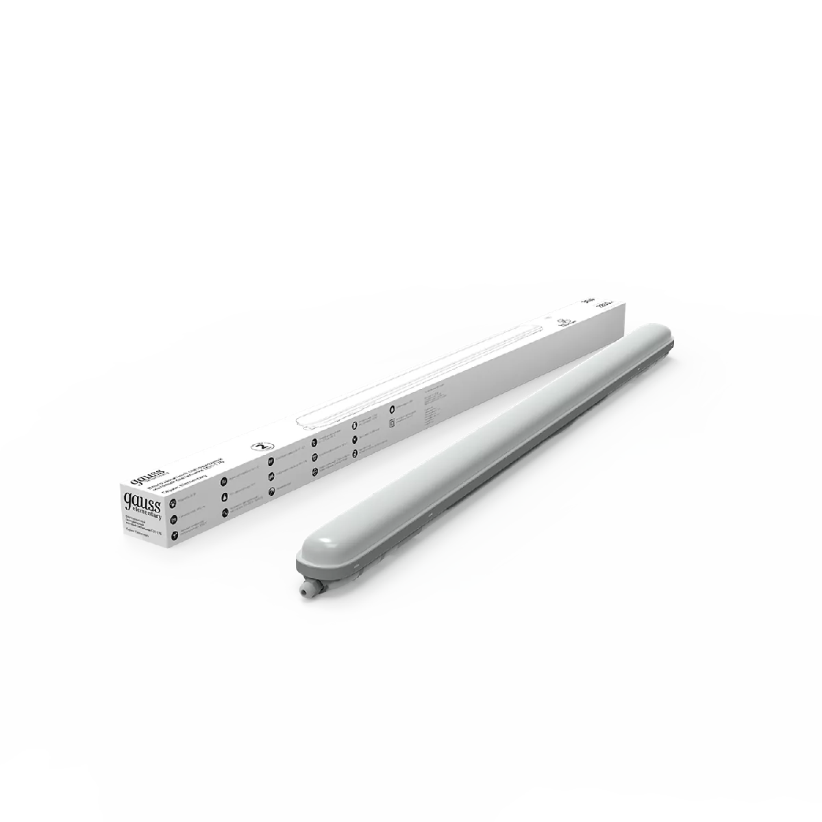 Св-к Gauss LED ССП-176 Elementary IP65 1200*60*58 36W 3600lm 6500K 175-265V  матовый 1/12 купить в Краснодаре – «Описвет»