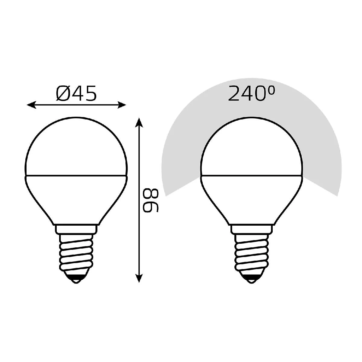 Лампа Gauss Basic Шар 7W 470lm 3000K-4000K-6500K Е14 изм.цвет.темп. LED  1/10/100 купить в Краснодаре – «Описвет»