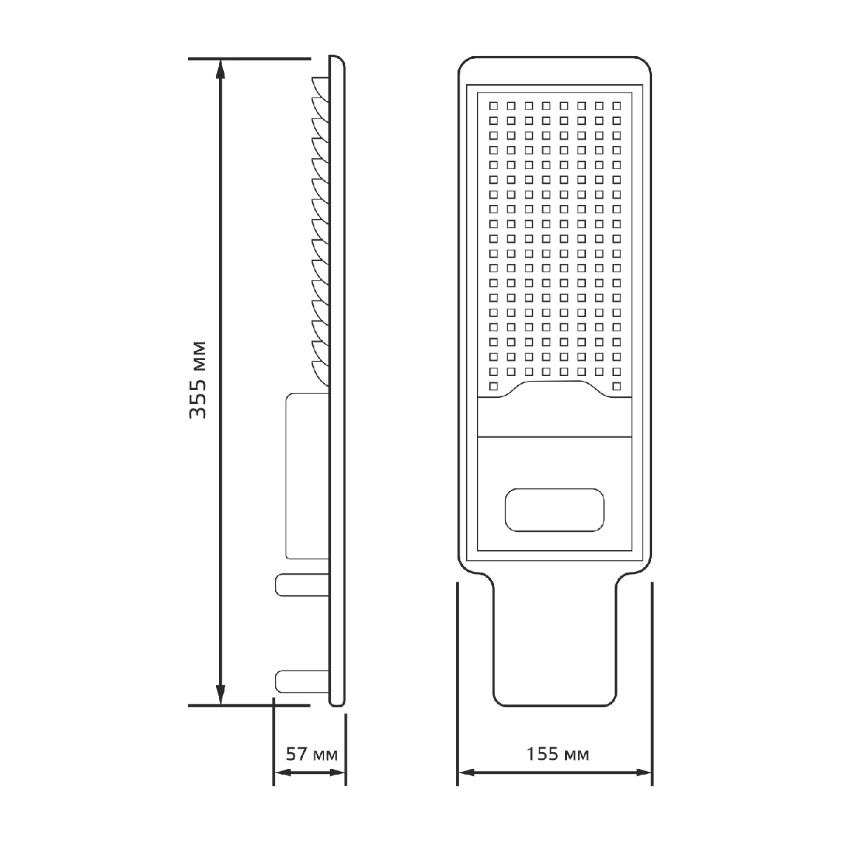 Светильник Уличный Gauss LED Avenue IP65 355*155*57 50W 5000lm 5000K  190-250V КСС 