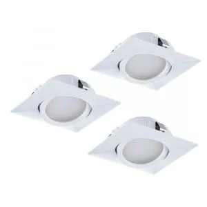 95844 Встраиваемые светильники PINEDA, 3X4,9W (LED), L84, B84, ET40, пластик, белый EGLO