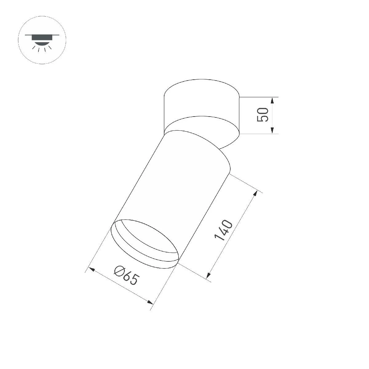 Корпус SP-POLO-SURFACE-FLAP-R65 (BK, 1-3, 200mA) (Arlight, IP20 Металл, 3  года) купить в Краснодаре – «Описвет»