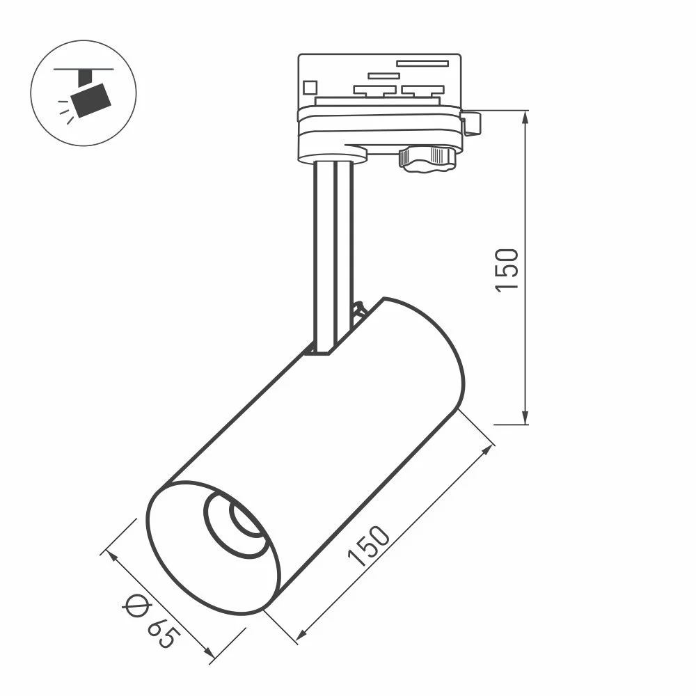 Корпус SP-POLO-TRACK-4TR-LEG-R65 (BK, 1-3, 200mA) (Arlight, IP20 Металл, 3  года) купить в Краснодаре – «Описвет»