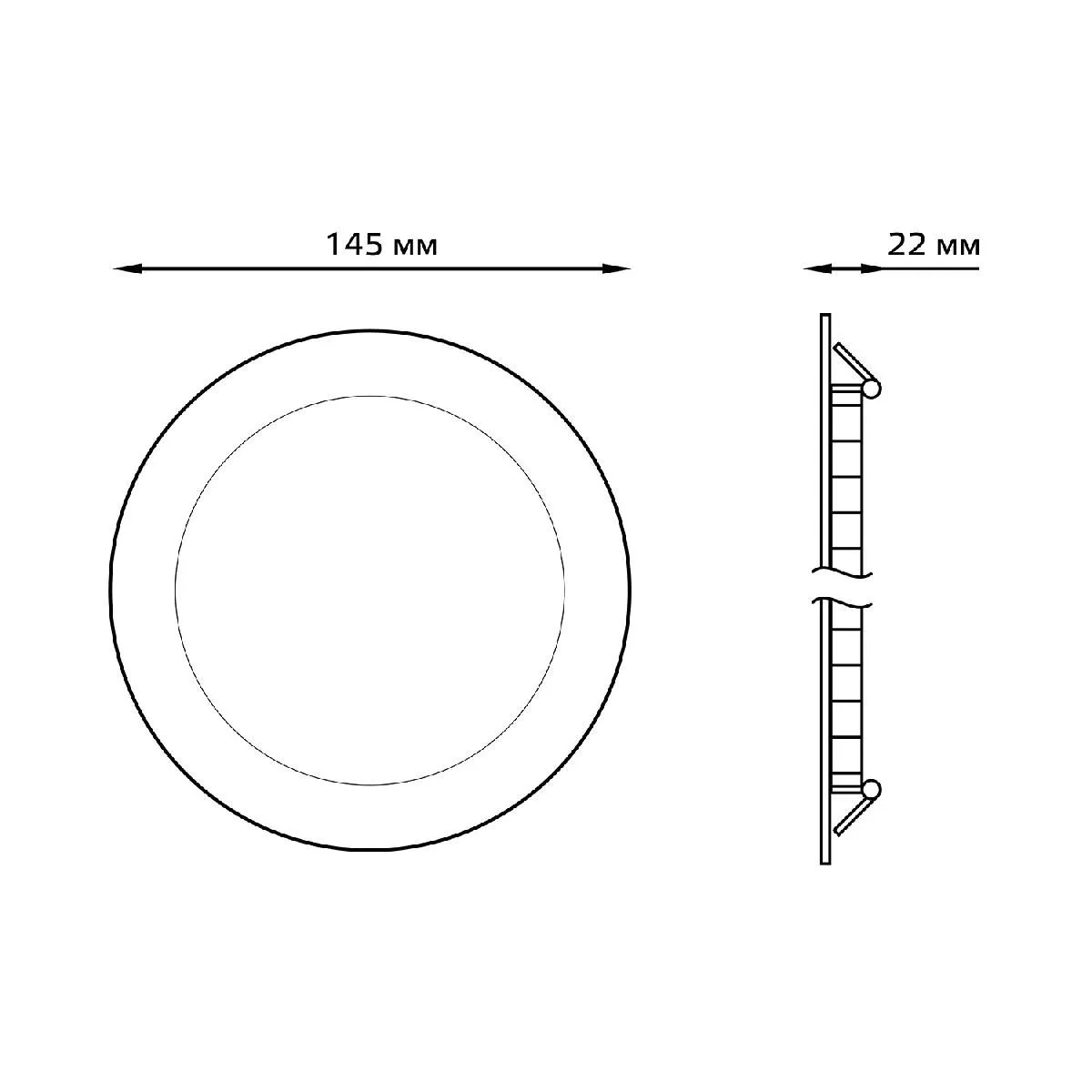 Светильник Gauss Slim круг 9W 660lm 4000K 180-265V IP20 монтаж Ø130 145*22  LED 1/20 купить в Краснодаре – «Описвет»