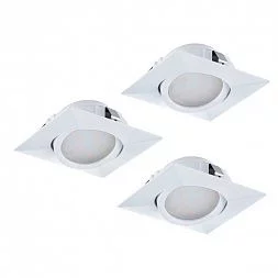 95844 Встраиваемые светильники PINEDA, 3X4,9W (LED), L84, B84, ET40, пластик, белый EGLO