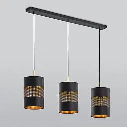 Подвесной светильник с тканевыми абажурами TK Lighting Bogart Black 3215