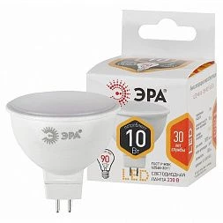 Лампочка светодиодная ЭРА STD LED MR16-10W-827-GU5.3 GU5.3 10Вт софит теплый белый свет