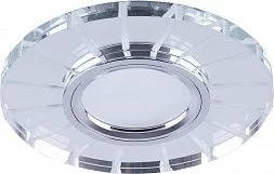 Светильник встраиваемый с LED подсветкой Feron CD982 потолочный MR16 G5.3 прозрачный, хром