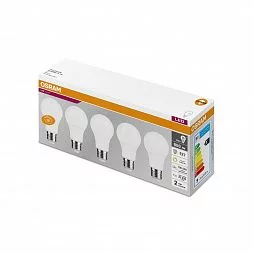 Лампочки светодиодные Osram Led Value Classic A75 10Вт 3000К Е27 / E27 груша матовая теплый белый свет набор 5 штук