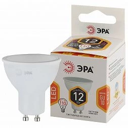 Лампочка светодиодная ЭРА STD LED MR16-12W-827-GU10 GU10 12Вт софит теплый белый свет